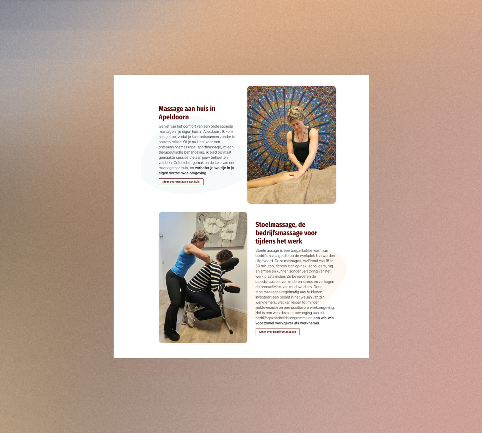 Website voor Wellness & Beauty