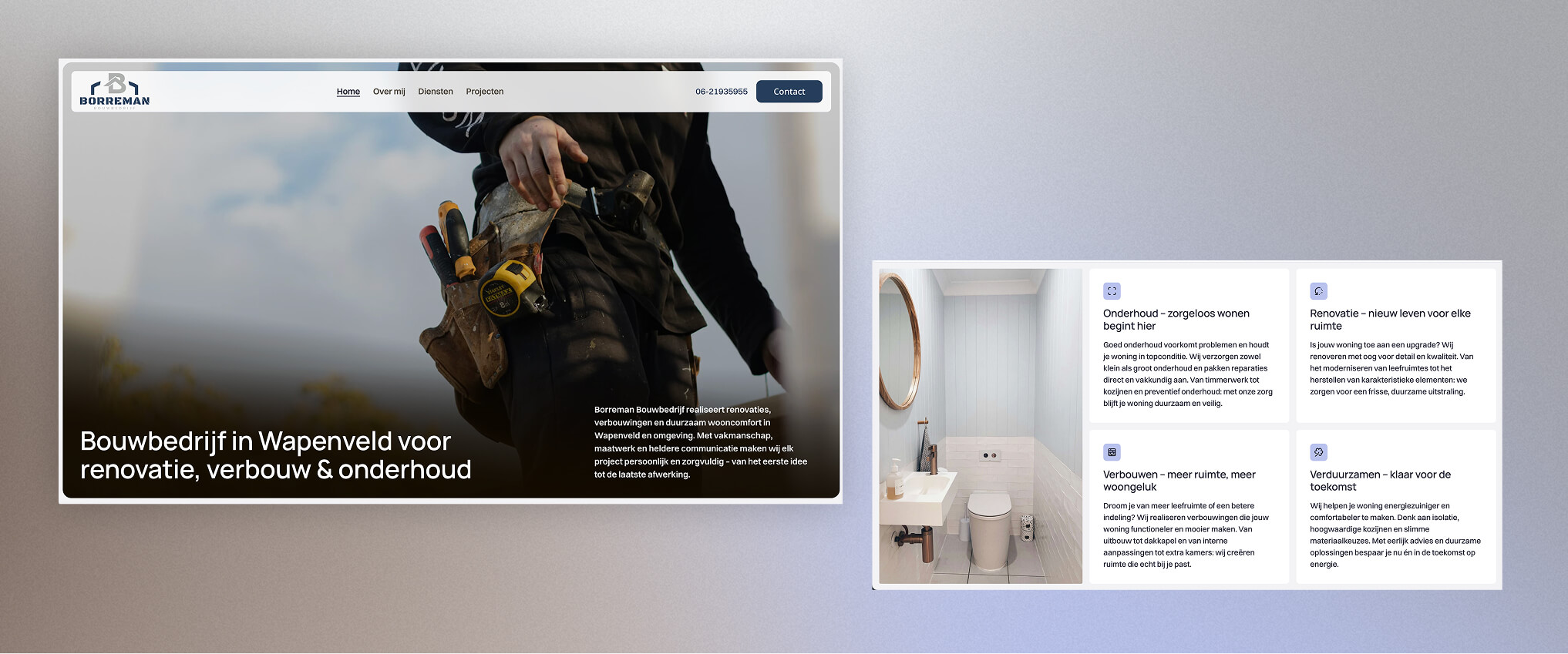 Borreman Bouwbedrijf website
