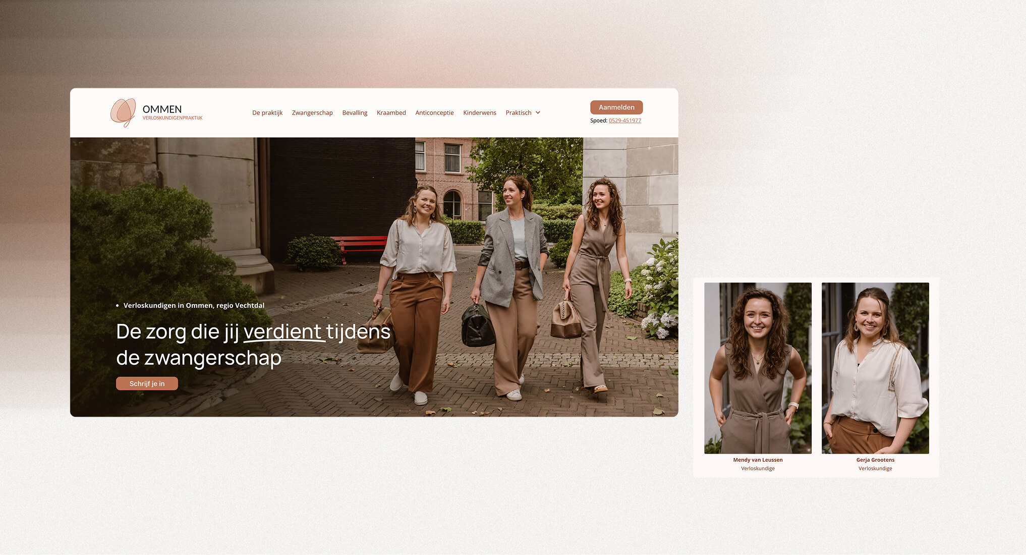 Verloskundigenpraktijk Ommen website