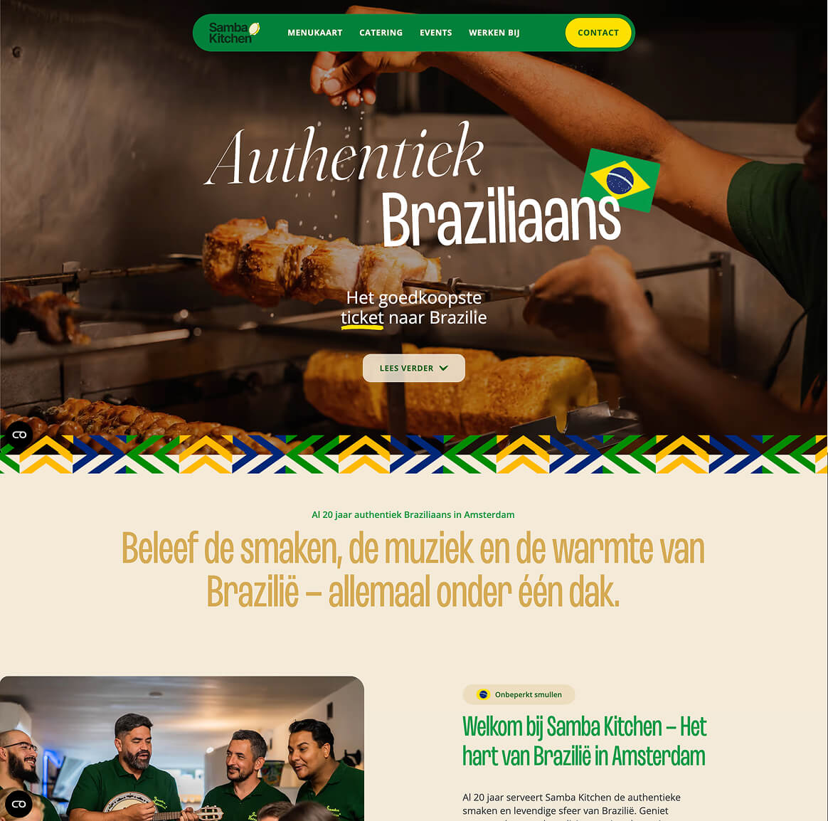 Samba Kitchen website